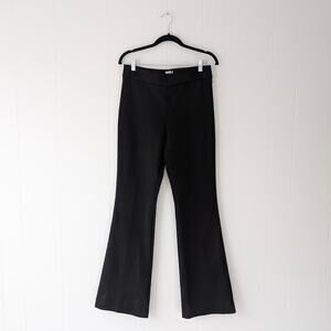 NWT Cuyana Casual Cotton Twill Flared Black Pants, size 10